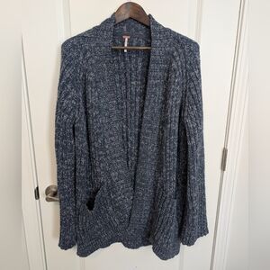 Free People Navy Heavy Knit Cardigan Size Small